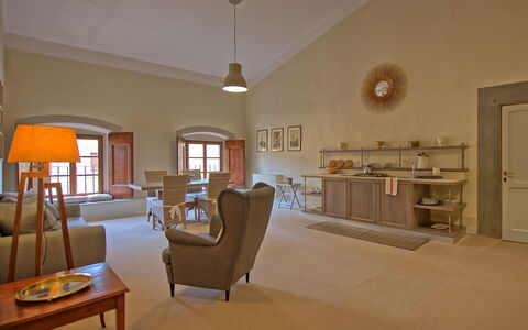 Accommodation Montegufoni 27: Dining Room, Kitchen, Living Room