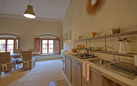 Accommodation Montegufoni 27: Dining Room, Kitchen, Living Room