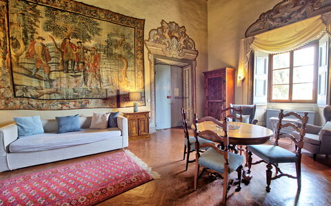 Accommodation Montegufoni 7: Dining Room, Living Room