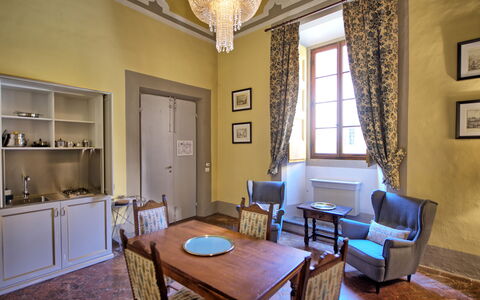 Accommodation Guardiano: Dining Room, Kitchen, Living Room