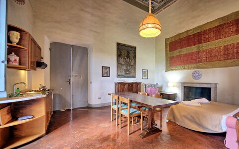 Accommodation Fattoressa: Dining Room, Kitchen, Living Room