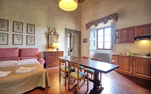 Accommodation Fattoressa: Dining Room, Kitchen, Living Room