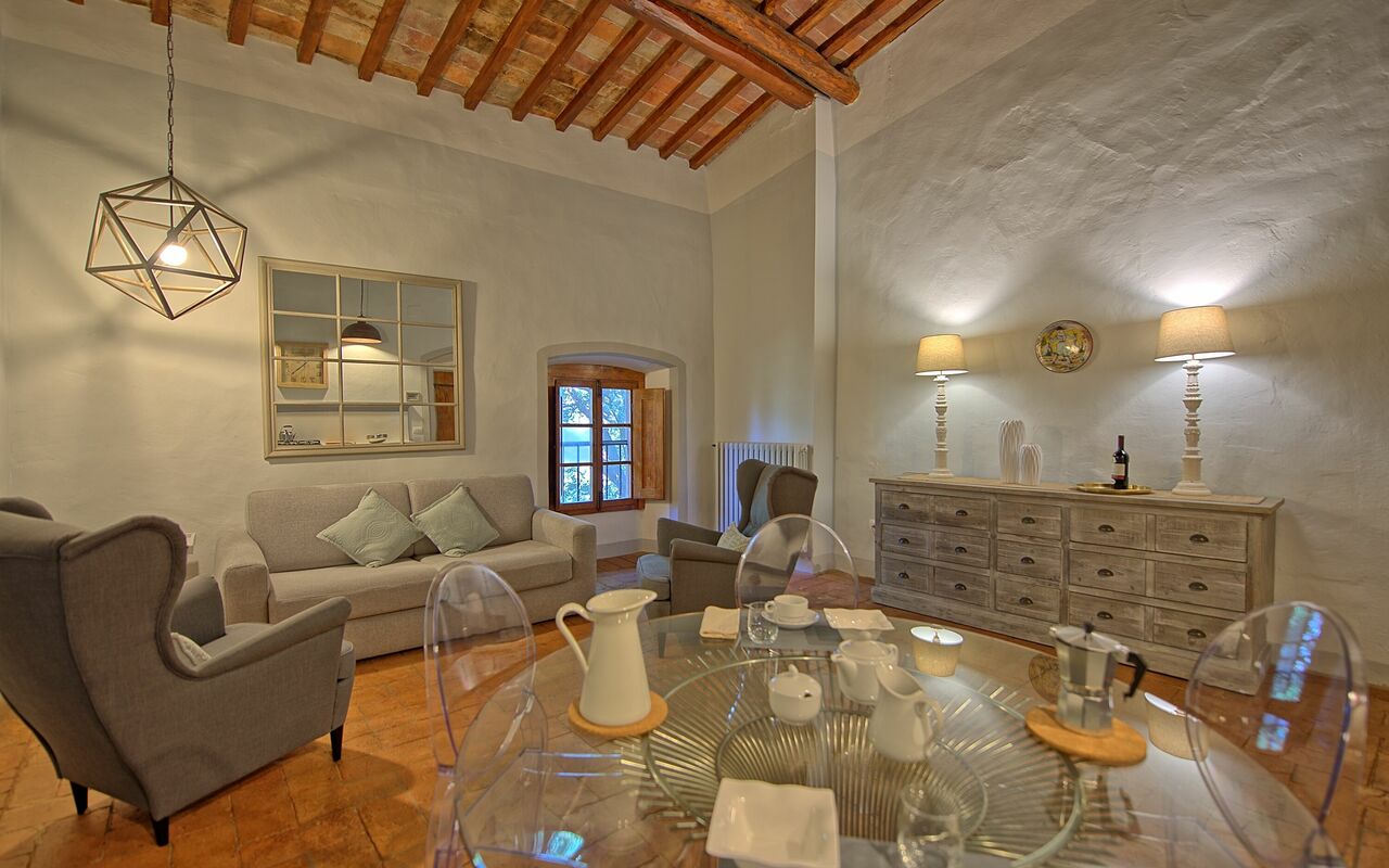 Accommodation Montegufoni 17: Dining Room, Kitchen, Living Room