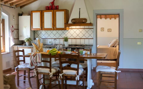 Accommodation Montelopio 4: Dining Room, Kitchen, Living Room