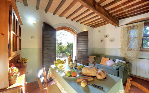 Accommodation Montelopio 2: Dining Room, Kitchen, Living Room