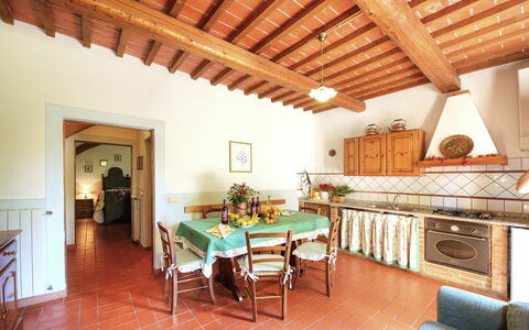 Accommodation Montelopio 3: Dining Room, Kitchen, Living Room