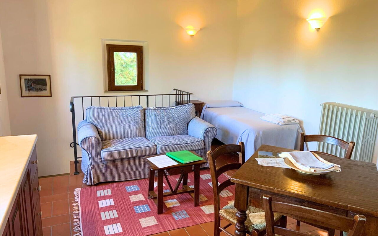 Accommodation Le Fonti 5: Dining Room, Living Room