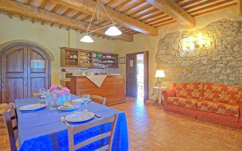 Accommodation San Donato 2: Dining Room, Kitchen, Living Room