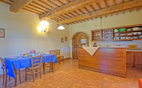 Accommodation San Donato 2: Dining Room, Kitchen, Living Room