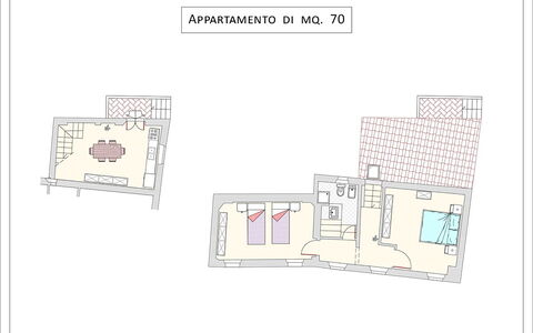 Accommodation Vasche 2: Planimetry