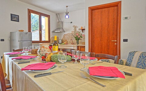 Accommodation Dependance 1: Dining Room, Kitchen, Living Room