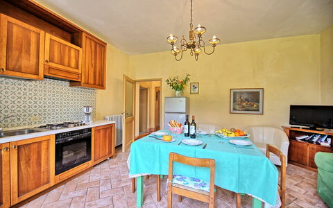 Accommodation Vittoriana 1: Dining Room, Kitchen, Living Room