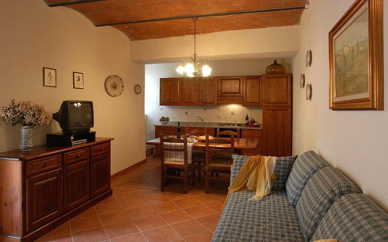 Accommodation La Valle 4: Kitchen, Living Room