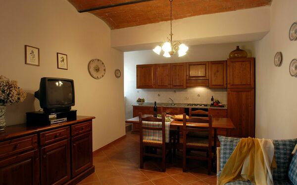 Accommodation La Valle 4: Kitchen, Living Room