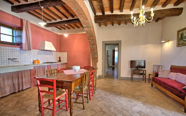 Accommodation Granaio Apartment: Dining Room, Kitchen, Living Room