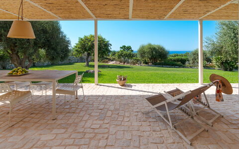 Accommodation Isla Verde - Ulivi: Balcony / Terrace / Patio, Building Exterior, Garden, Outdoor, Scenic View