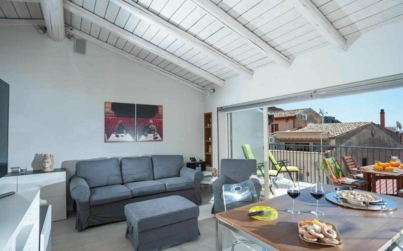 Taormina Suite: Balcony / Terrace / Patio, Living Room, Scenic View