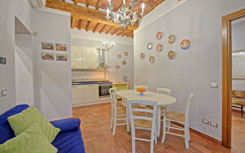 Accommodation Flavia 4: Dining Room, Kitchen, Living Room