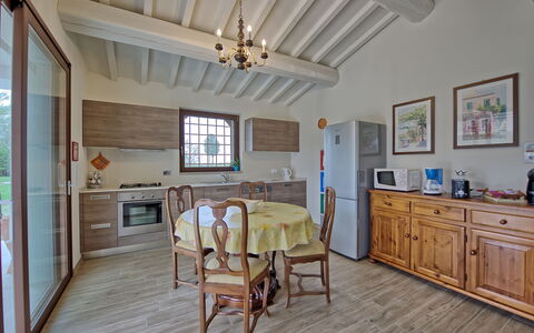 Accommodation Fornace 1: Dining Room, Kitchen, Living Room