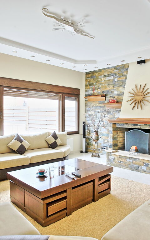 Acharavi Beach Villa: Living Room