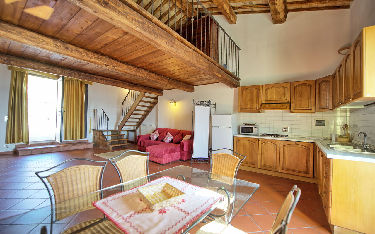 Accommodation Fienile: Dining Room, Kitchen, Living Room