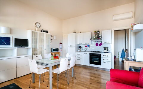 Accommodation Vela: Dining Room, Kitchen, Living Room