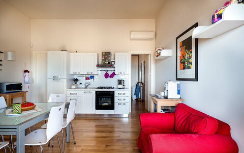 Accommodation Vela: Dining Room, Kitchen, Living Room