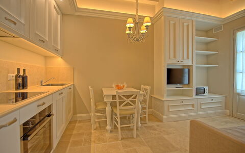 Accommodation Sole Di Vino - 1: Dining Room, Kitchen, Living Room