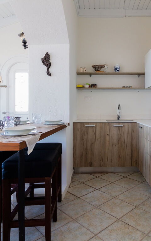 Beach Villa Athanasia: Dining Room, Kitchen, Living Room