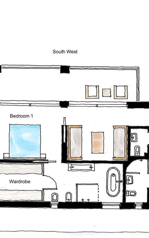 Villa Bluewhite: Planimetry