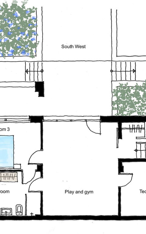 Villa Bluewhite: Planimetry