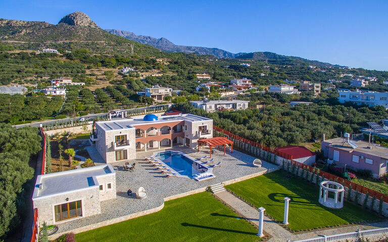 Villa Kalliste: Balcony / Terrace / Patio, Building Exterior, Garden, Pool