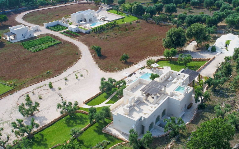 Corte Dei Messapi Sleeps 24: Balcony / Terrace / Patio, Building Exterior, Garden, Main Entrance, Outdoor, Pool, Scenic View, Spring, Summer