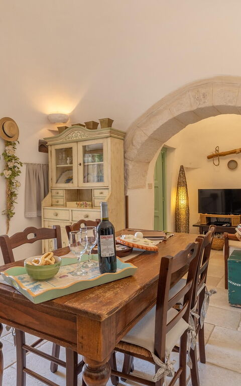 Trullo Patricia Pool: Dining Room, Living Room, Main Entrance
