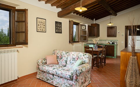 Accommodation Torri: Dining Room, Kitchen, Living Room