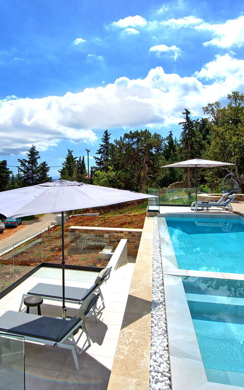 Villa Kallos: Garden, Outdoor, Pool, Scenic View