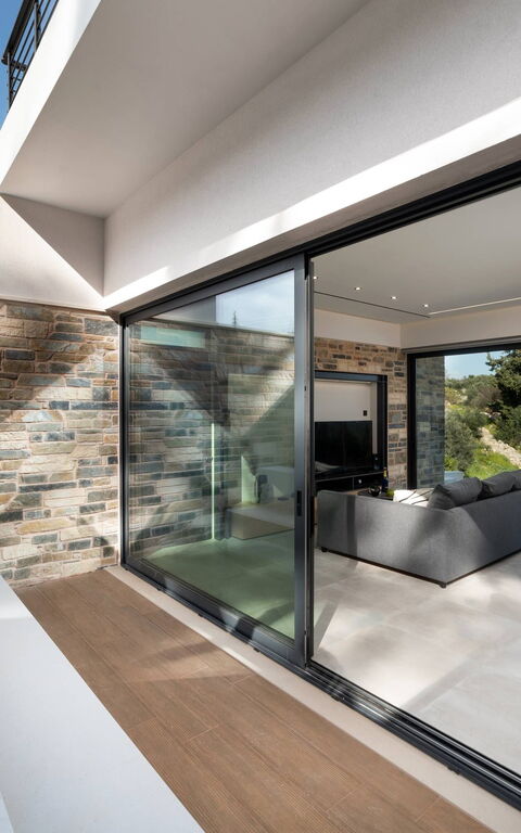 Villa Kallos: Kitchen, Living Room