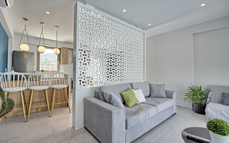 Villa Silentium Ionia: Living Room