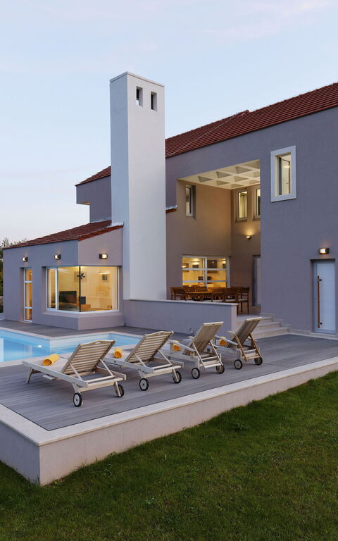 Villa Jure: Balcony / Terrace / Patio, Building Exterior, Garden, Outdoor, Pool