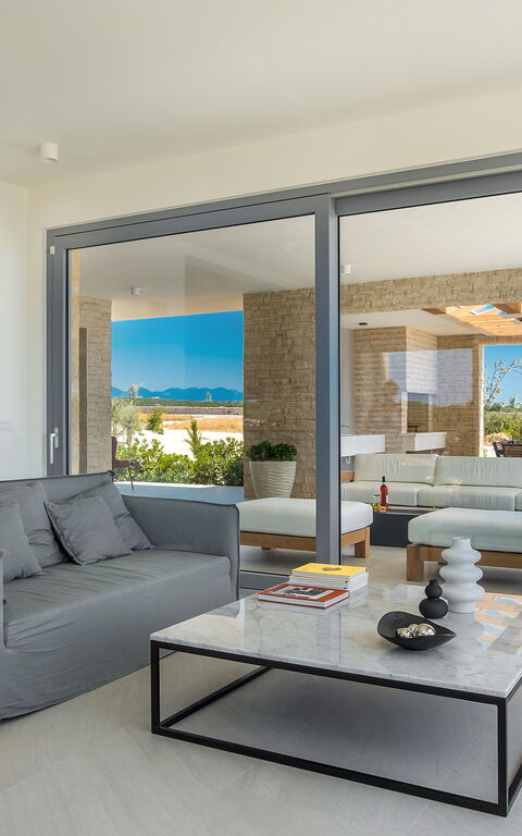 Villa Steropa: Balcony / Terrace / Patio, Living Room