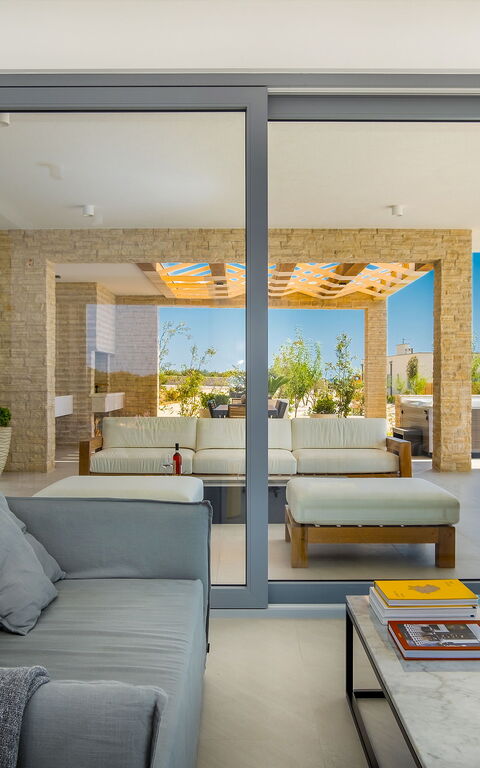 Villa Steropa: Balcony / Terrace / Patio, Living Room