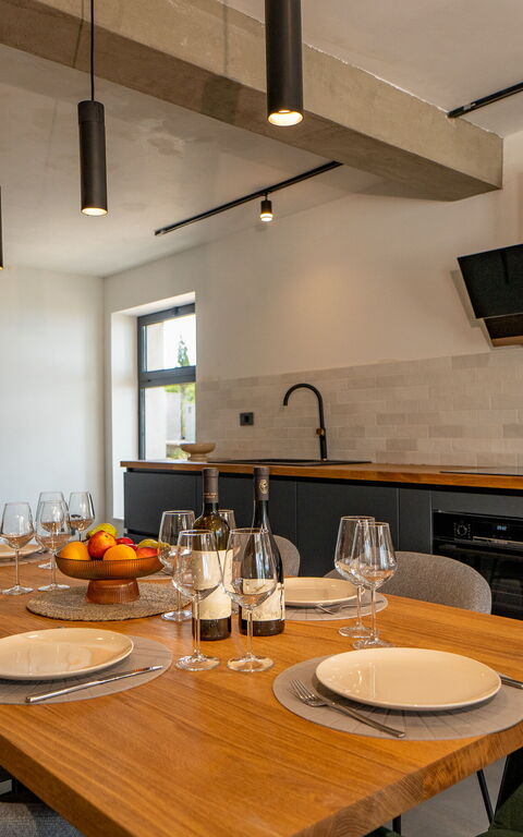 Villa Cosmic: Balcony / Terrace / Patio, Dining Room, Kitchen