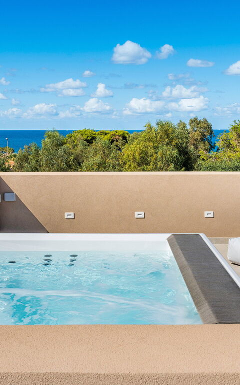 Villa Castalia: Building Exterior, Hot Tub, Outdoor, Scenic View