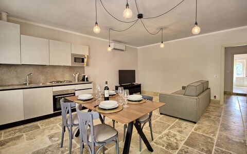 Accommodation Borgo Ariano 4: Dining Room, Kitchen, Living Room