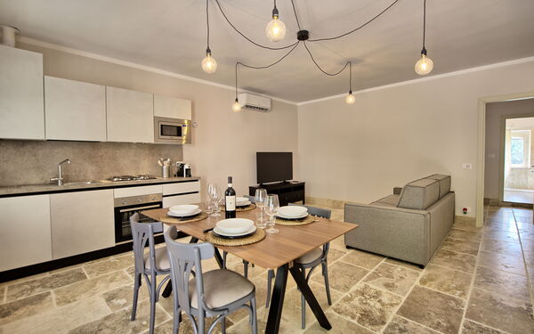 Accommodation Borgo Ariano 4: Dining Room, Kitchen, Living Room