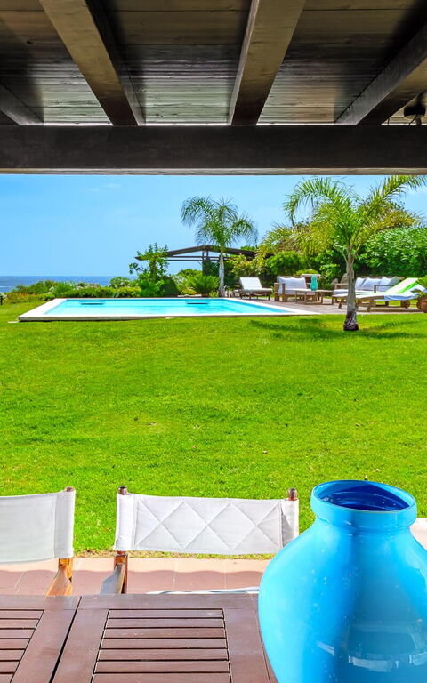 Villa Silenis: Balcony / Terrace / Patio, Building Exterior, Garden, Outdoor, Pool, Scenic View