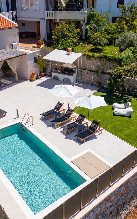 Villa Platon: Building Exterior, Garden, Outdoor, Pool, Scenic View