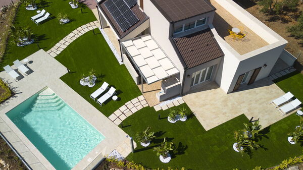 Villa Aversa: Balcony / Terrace / Patio, Building Exterior, Garden, Outdoor, Pool