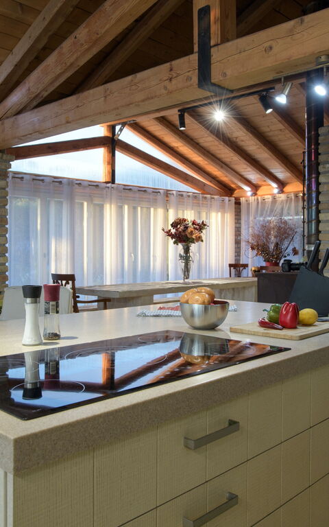 Villa Irida: Dining Room, Kitchen, Living Room