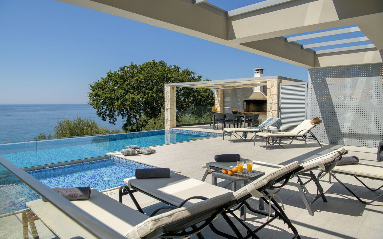 Villa Alkyoni: Balcony / Terrace / Patio, Building Exterior, Outdoor, Pool, Scenic View
